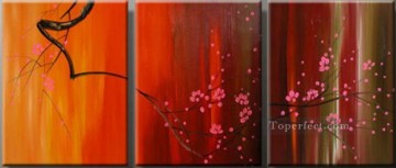 抽象的かつ装飾的 Painting - agp119 梅の花パネルグループ